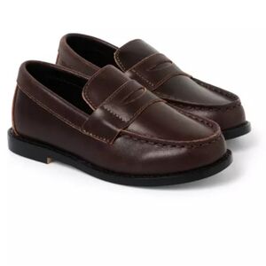 NWOT Janie And Jack Brand New Boys Leather Penny Loafers Sz 1k